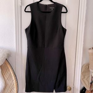 Black Mini Dress w/ Cross-over Skirt Detail